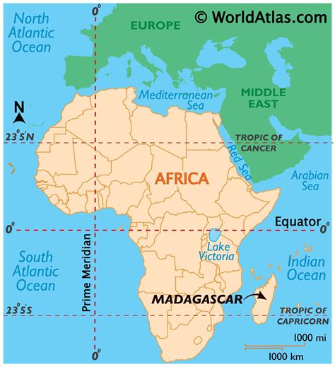 World Map Madagascar Africa